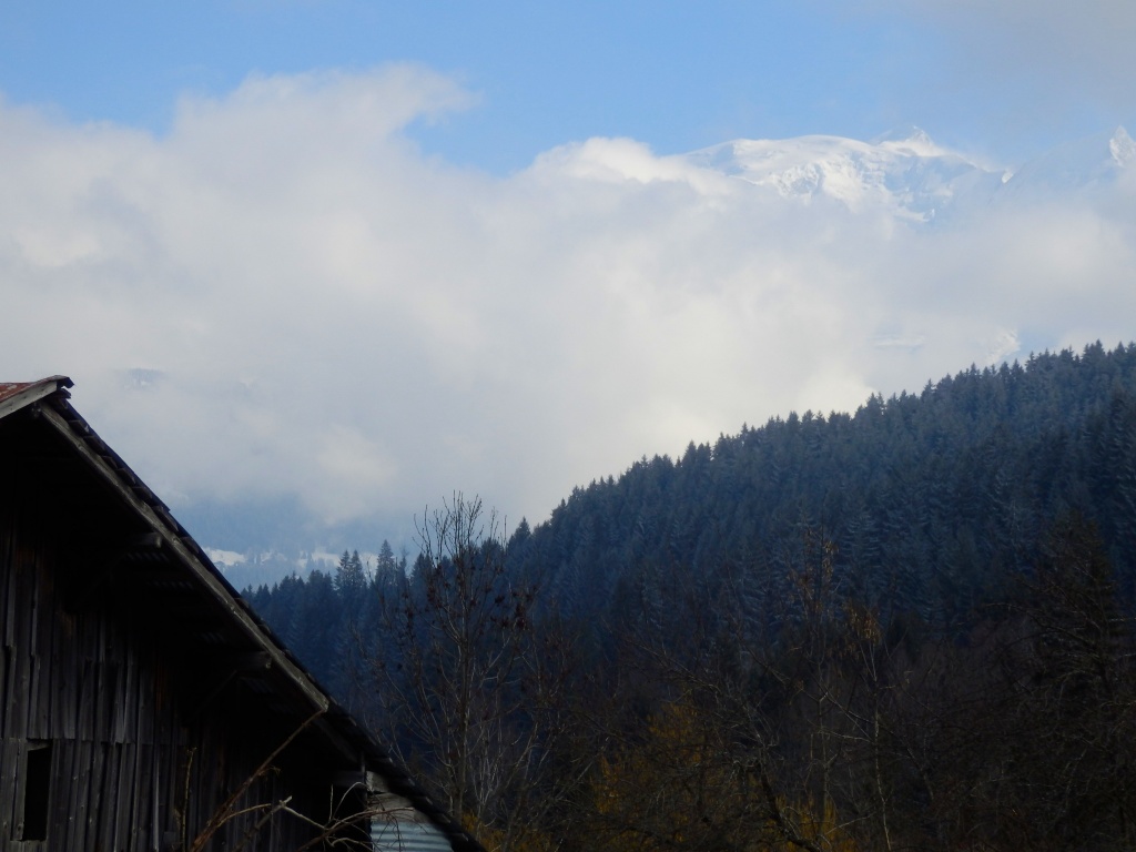 Le Mont-Blanc vu depuis la ferme