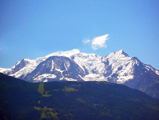 Le Mont-Blanc depuis la terrasse